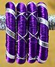 Kamule Set Of 2 Gota Lace Detailed Bangles - Dark Royal Purple