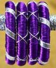 Kamule Set Of 2 Gota Lace Detailed Bangles - Dark Royal Purple