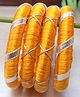 Kamule Set Of 2 Gota Lace Detailed Bangles - Dark Yellow