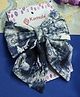 Kamule Tie Dye Bow Designed Hair Clip - Blue & White