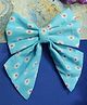 Kamule Floral Detailed Bow Designed Hair Clip - Sky Blue
