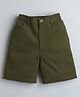 Aww Hunnie Solid Shorts - Dark Green