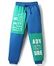 Pine Kids Cotton Knit Full Length Colourblock Lounge Pants - Emerald Green & Blue