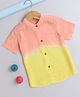 The Magic Wand Rayon Half Sleeves Ombre Shirt - Peach