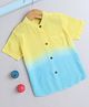 The Magic Wand Rayon Half Sleeves Ombre Shirt - Yellow