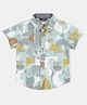 INFINITY Cotton  Half Sleeves Abstract Printed Shirt - Light Green
