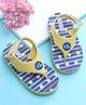 Babyoye Flip Flops With Velcro Closure with Star & Stripes  Print - Blue