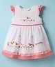 Enfance Core Cotton Cap Sleeves Birds Embroidered Dress - Red