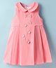 Enfance Core Cotton Sleeveless Floral Applique Detailed Dress - Pink