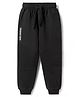 Pine Kids Cotton Knit Full Length Lounge Pant with Offroad Crew Patch Print - Black