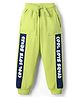 Pine Kids Cotton Knit Full Length Lounge Pant With Text Print - Lime Green