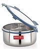 HAZEL Hercules Stainless Steel Kachori Ladoo Snack Storage Container, 1950 ml, Airtight Dabba, Silver