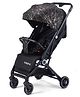 Babyhug Portable Baby Stroller with One-hand Compact Fold - Black| Pram for Newborn| Concealed Linked Brake| Swivel Wheels| 5 point Safety Harness| Storage Basket|