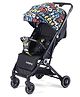 Babyhug Portable Baby Stroller with One-hand Compact Fold - Multi Colour| Pram for Newborn| Concealed Linked Brake| Swivel Wheels| 5 point Safety Harness| Storage Basket|