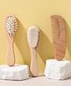 Tony Stark 3 Piece Baby Hair Brush & Comb Set, Wooden Baby Hair Comb Set for Newborn Babies, Natural Fiber Hair Brush for Toddlers with Soft Bristles with Pouch
