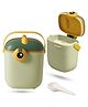 TONY STARK 800 ml Portable Milk Powder Container, Baby Food Container for Travelling, First Feed Baby Storage Box with Built-In Scoop Holder (Dino Olive Green)