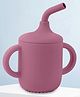 TONY STARK Baby Sipper Bottle with Straw Twin Handles Durable Straw Cup  - Wine