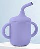 TONY STARK Baby Sipper Bottle with Straw Twin Handles Durable Straw Cup  - Purple
