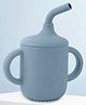 TONY STARK Baby Sipper Bottle with Straw Twin Handles Durable Straw Cup  - Blue