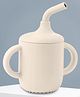 TONY STARK Baby Sipper Bottle with Straw Twin Handles Durable Straw Cup  - White