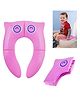 TONY STARK Plastic Foldable Portable Baby Toilet Potty Seat Cover Western Potty Trainer Cover, for Kids, Toddlers, Boys & Girls (1 to 7 Years), Travel-Friendly With Carry Bag (Pink)
