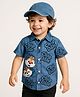 Babyoye Disney Cotton Knit Half Sleeves Shirt with Chip & Dale Print - Blue