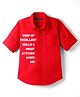 Pine Kids 100% Cotton Full Sleeves Shirt With Text Print - Red