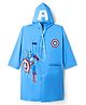 Pine Kids Marvel Full Sleeves Hooded Avengers Raincoat - Blue