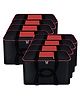Storite 8 Pack Nylon Big Underbed Storage Bag Moisture Proof Cloth Organizer with Zippered Closure and Handle (BlackRed, ,Rectangular