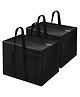 Storite 2 Pack Nylon 85 L Moisture Proof Multi-Purpose Underbed Storage Bag/Clothing Storage Organiser/Toy Storage/Stationery Paper Storage Bag with Zipper and Strong Handle (Black )