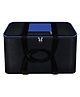 Storite Nylon Big Underbed Storage Bag Moisture Proof Cloth Organiser with Zippered Closure and Handle(BlueBlack, 54x46x28cm) Rectangular