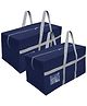 Storite Extra Large 128 L Nylon Moisture Proof Multipurpose Heavy Duty Toys Storage Bag/Stationery/Blankets/Clothes/Moving bags With Strong Reinforced Handles Rectangular (Blue)