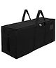 Storite Jumbo Super-Size 90 L Canvas Moisture Proof MultiPurpose Heavy Duty Storage Bag for Toys/Stationery/Blankets/Clothes/Moving Bags With Strong Reinforced Handles Rectangular (88x38x27 cm), Black