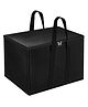 Storite 1 Pack Nylon Moisture Proof Multi-Purpose 70 L Large Toys Storage Bag/Books Magazine/Blankets/Clothes Storage Organizer with Zip and Handle Rectangular(Black)
