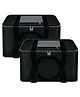 Storite 2 Pack Nylon Mini Underbed Moisture Proof Cloth Storage Organizer for Clothes | Zippered Closure & Handle | Blanket Cover (39 X 32 X 22 cm) - Grey Black