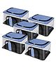 Storite 5 Pack Nylon 33 L PVC Transparent Clothes storage Bags/Saree Covers with Zip for Storage Specially Design for Woman Dresses,Sarees,Lehngas for Wardrobe Organizer(SkyBlue)
