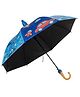 Yellow Bee Vehicle & Space Theme Printed Cover Rain Umbrella - Blue