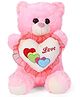 Tickles Standing Teddy with Heart Soft Stuffed Plush Toy - Pink