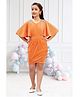 Lei-Chie Half Sleeves Solid Dress - Orange