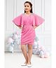 Lei-Chie Half Sleeves Solid Dress - Pink