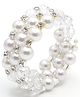 Aabacus Crystals & Diamonds Embellished Bracelet - Silver