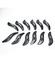 Aabacus Set Of 12 Leaf Designed Snap Clips - Black