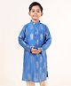 Tabard Cotton Full Sleeves Sequins Embellished Abstract Designed Kurta - Blue