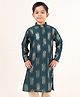 abard Cotton Full Sleeves Sequins Embellished Abstract Designed Kurta - Green