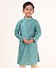 Tabard Cotton Full Sleeves Sequins Embellished Geometric Designed Kurta - Green