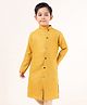 Tabard Cotton Full Sleeves Solid Kurta - Yellow