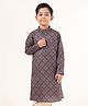 Tabard Cotton Full Sleeves Ethnic Motifs Printed Kurta - Black