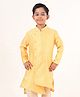 Tabard Cotton Full Sleeves Abstract Foil Printed Kurta - Yellow