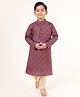 Tabard Cotton Full Sleeves Ethnic Motif Printed Kurta & Pyjama Set - Maroon