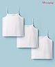 Honeyhap Premium Cotton Elastane Knit Solid Colour Slips With Bio Finish Pack Of 3 - Bright White
